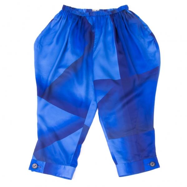 ISSEY MIYAKE イッセイミヤケISSEY 裾ボタンプリントクロップドパンツ