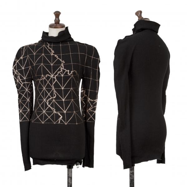 イッセイミヤケ エーポック インサイド A-POC INSIDE ISSEY MIYAKE 「幾何学プリント」 タートルネックニット IM55KK32 イッセイミヤケ エーポック インサイドISSEY MIYAKE A-POC