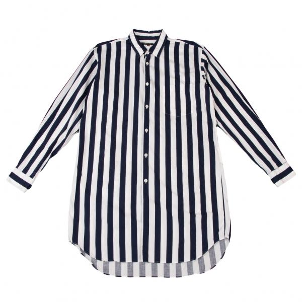 COMME des GARCONS HOMME PLUS ストライプロングシャツ