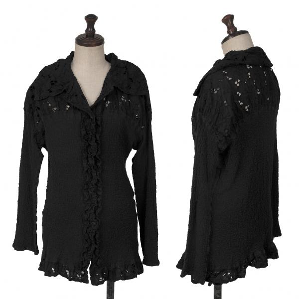 ISSEY MIYAKE me カリフラワー切替シャツカーディガン ISSEY MIYAKE me カリフラワー切替シャツカーディガン