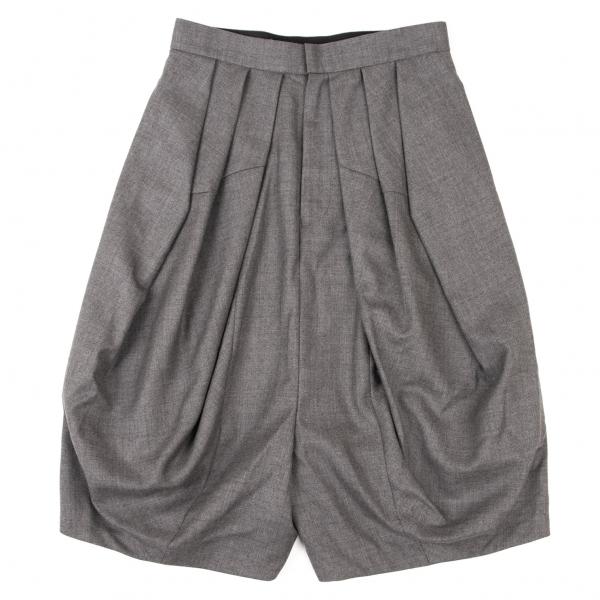ジュンヤワタナベ コムデギャルソン ウール切替タックショートパンツ  