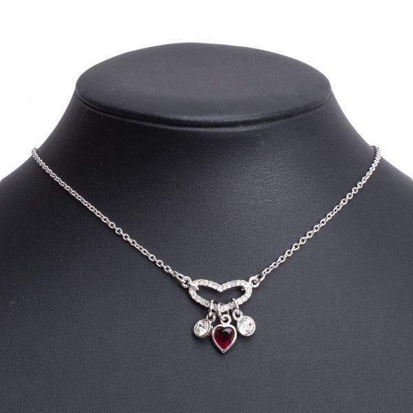 スワロフスキーSWAROVSKI ハートモチーフラインストーンネックレス 