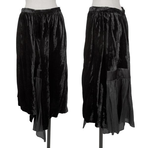 コムデギャルソン　フリル付き黒ベルベットスカート コムデギャルソン フリル付き黒ベルベットスカート 楽天市場】comme