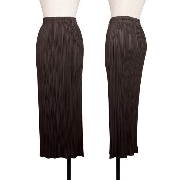 PLEATS PLEASE プリーツプリーズPLEATS プリーツロングスカート 茶2 