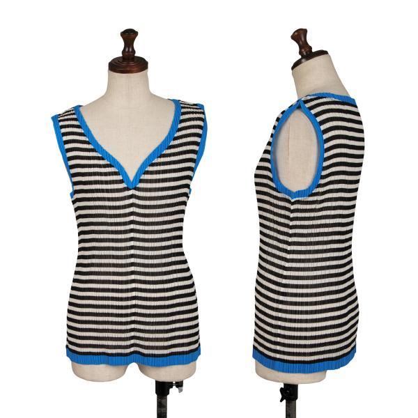 イッセイミヤケ プリーツ vネック ノースリーブ