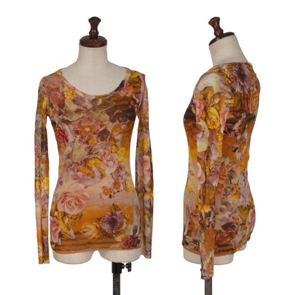 ジャンポールゴルチェソレイユ 総柄 パワーネットシャツ シアー 