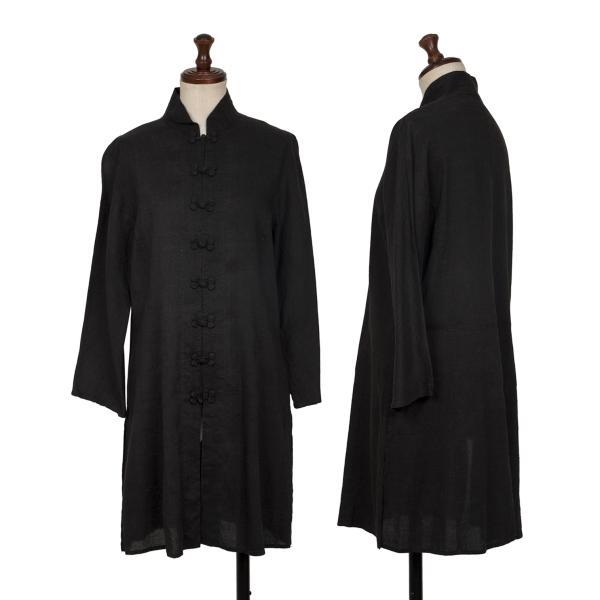 ヨーガンレール（JURGEN LEHL） リネン混紡チャイナボタンロングシャツ