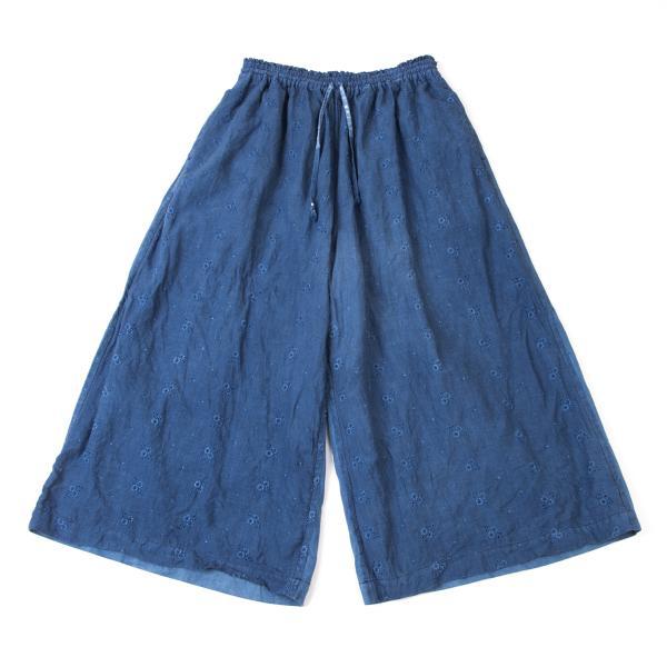 フラワープリントリネンワイドパンツ フラワープリントワイドパンツ