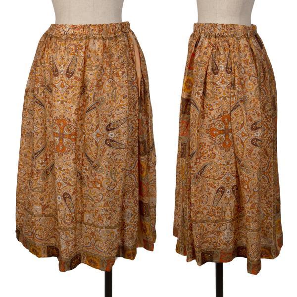 COMME des GARÇONS ペイズリー柄シルクスカート COMME des GARÇONS ペイズリー柄シルクスカート