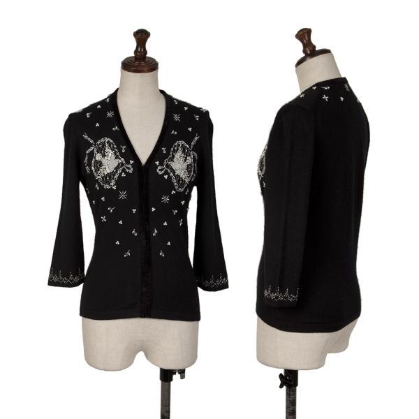 未使用 KEITA MARUYAMA フラワーモチーフのジャカードカーディガン