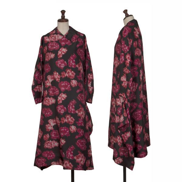 コムデギャルソンCOMME des GARCONS シルク総柄プリント二次元ラウンド  