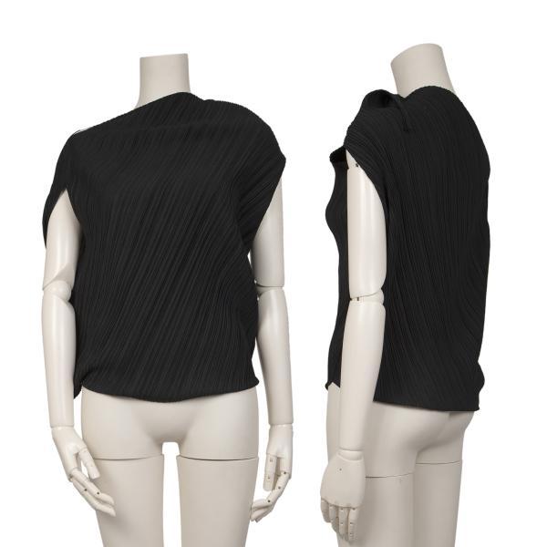 PLEATS PLEASE プリーツプリーズPLEATS 変形リーフデザイントップス 黒  