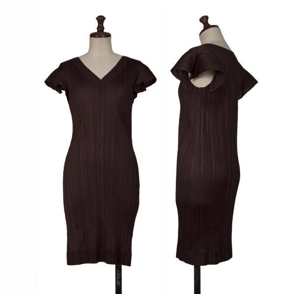PLEATS PLEASE プリーツプリーズPLEATS プリーツVネックチュニック 紫4