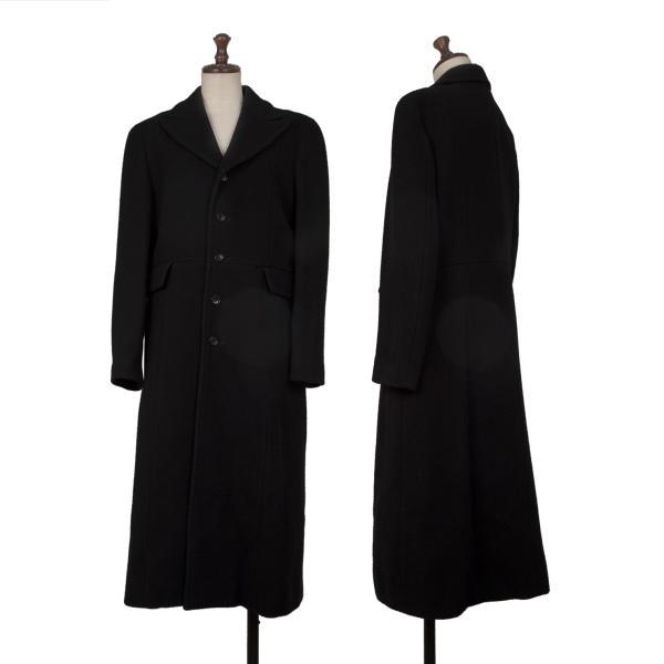 tricot COMME des GARSONS　ウール丸首ロングコート トリココムデギャルソンウールロングコート黒