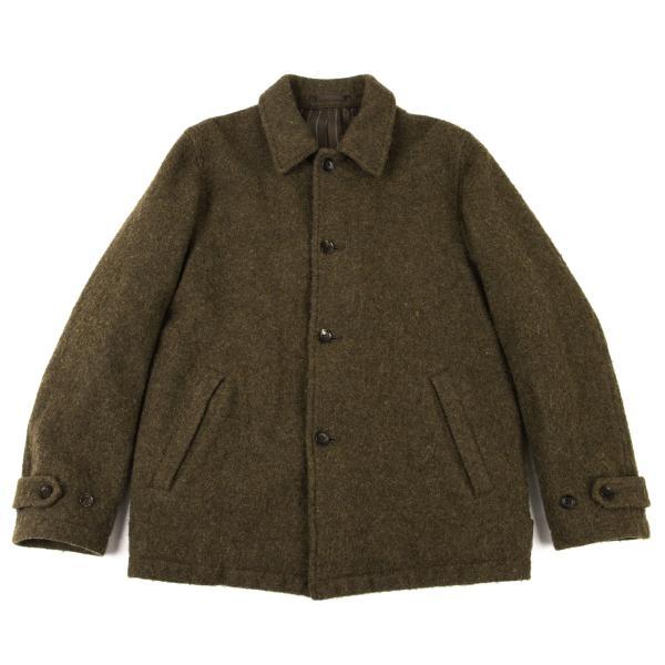 COMME des GARCONS HOMME 縮絨ウール製品染めブルゾンカーキ