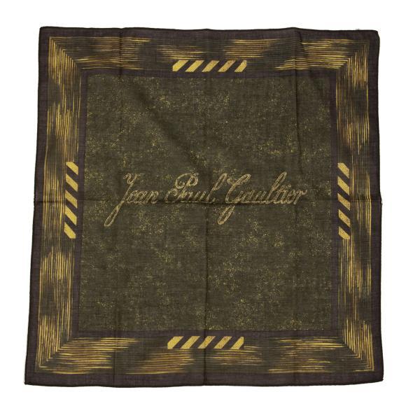 【希少】JEAN PAUL GAULTIER ジャンポールゴルチエ ハンカチ Jean Paul Gaultier（ジャンポール・ゴルチエ） ロゴフレームプリント