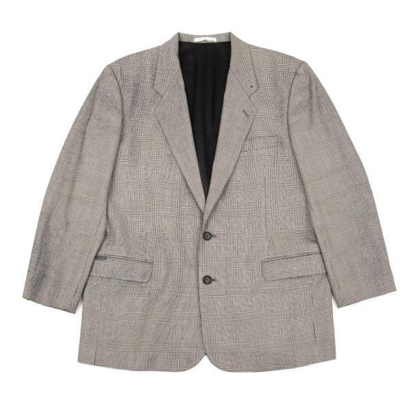 PAPAS（パパス） ウールグレンチェックテーラードジャケット グレーM