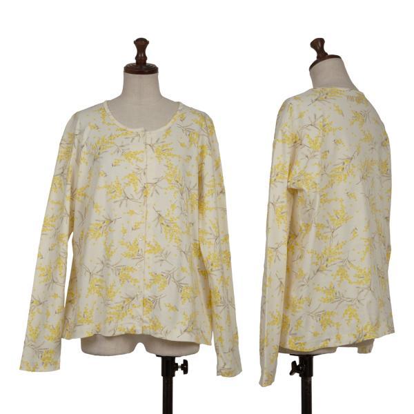 PINK HOUSE（ピンクハウス） フローラルプリントコットンカーディガン