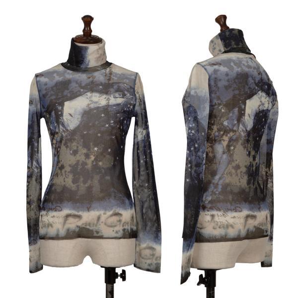 Jean Paul Gaultier 激レア ハイネックパワーネット 豹柄 JEAN