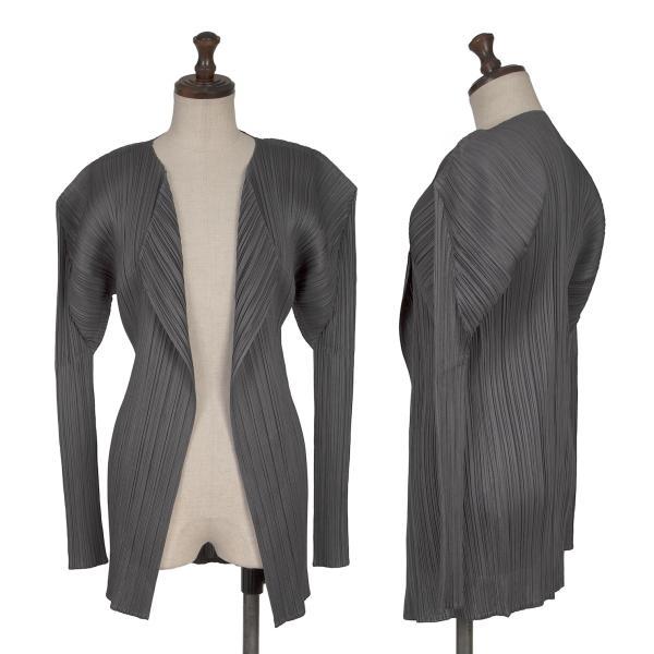 PLEATS PLEASE（プリーツ プリーズ） ボタンレスロングカーディガン