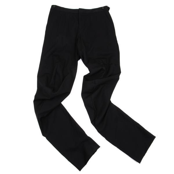 コムコムCOMME des GARCONS ウールギャバワイドパンツ 黒M コムコム コムデギャルソンCOMME des GARCONS ウールワイド裾ダーツ