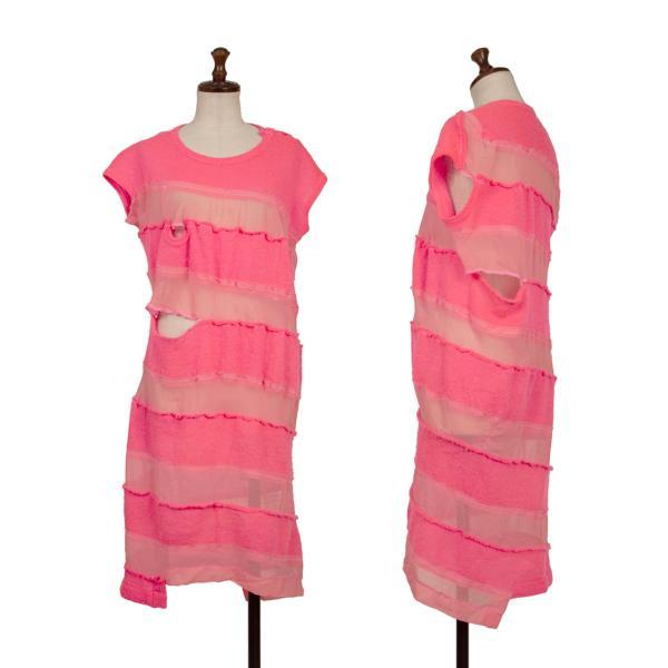 tricot COMME des GARCONSピンク切り替えワンピース tricot COMME des GARCONS トリコ コムデギャルソン トリコスペシャル