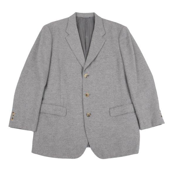 papasパパスウールジャケット50号 PAPAS（パパス） カシミヤ混ウールテーラードジャケット ライトグレー
