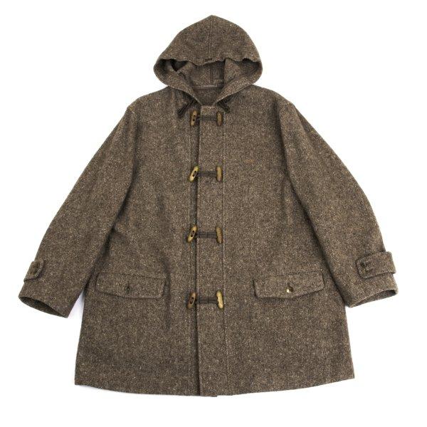 papas パパス　ダッフルコート PAPAS（パパス） ウールロゴトグルボタンフーデッドダッフルコート