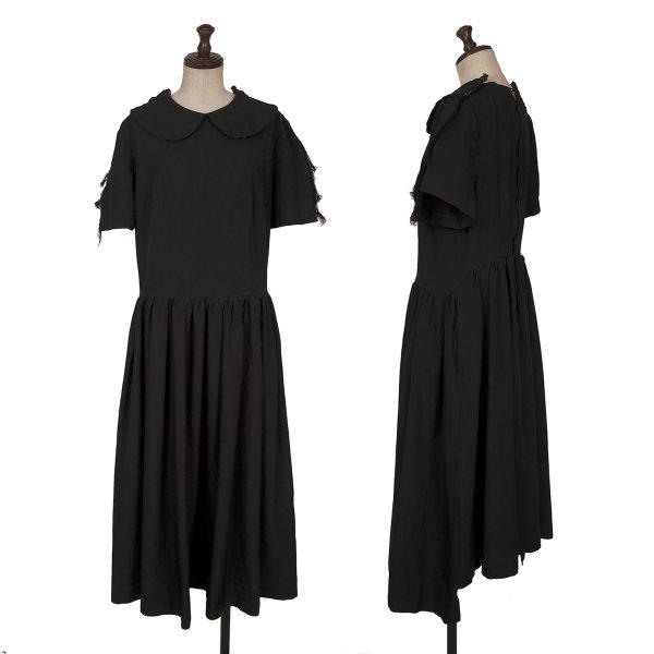 コムデギャルソン　美品色ブラック　個性的デザイン　袖ビロードリボン　ブラウス Comme-des-Garcons_24aw00048-