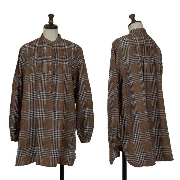 Mademoiselle NONNON（マドモアゼルノンノン） リネン混チェック