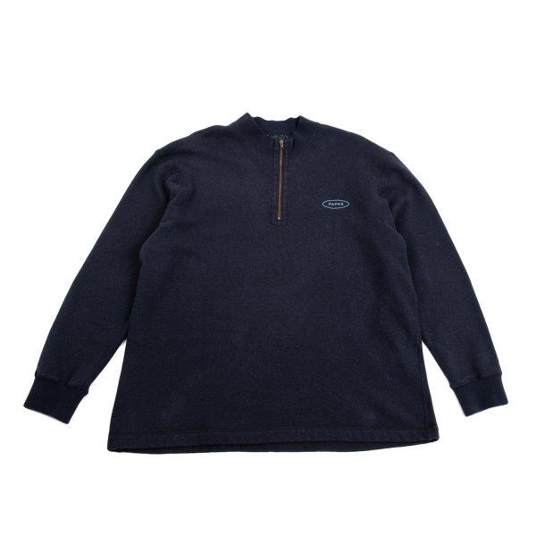 PAPAS（パパス） コットンハーフジップスウェット 紺50L 【メンズ