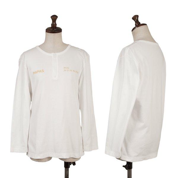 Mademoiselle NONNON（マドモアゼルノンノン） コットンロゴ刺繍ジップ