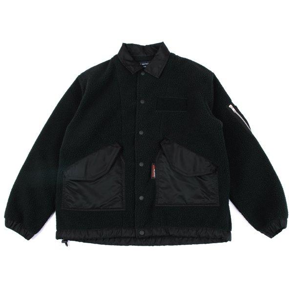 新品25SSコムデギャルソンオムプリュス ポリエステル製品染加工ジャケット黒S COMME des GARCONS HOMME PLUS(コムデギャルソンオムプリュス) 25SS 縮