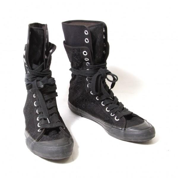 リミフゥlimi Feu レースレイヤードハイカットキャンバススニーカー 黒24 5位 レディース K プレイフル Yahoo ショッピング店 通販 Yahoo ショッピング