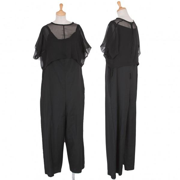 コムデギャルソンcomme Des Garcons シフォン切替ジャンプスーツ 黒m レディース K 549 プレイフル Yahoo ショッピング店 通販 Yahoo ショッピング