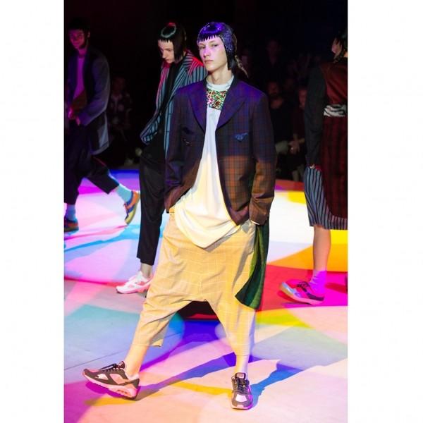 コムデギャルソン オム プリュスcomme Des Garcons Homme Plus ギンガムチェックサルエルパンツ 茶s メンズ K プレイフル Yahoo ショッピング店 通販 Yahoo ショッピング