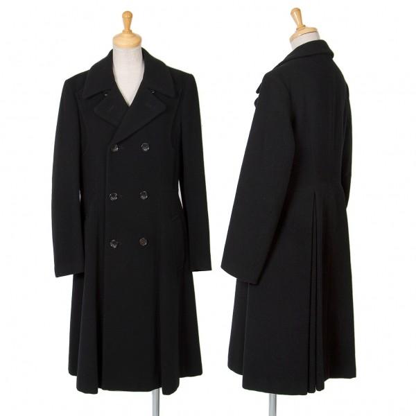 コムデギャルソンcomme Des Garcons 貼り付けデザインダブルウールコート 黒s レディース Archangelbrow Com