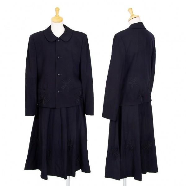 トリココムデギャルソンtricot Comme Des Garcons ウールテープ装飾セットアップ 紺m S レディース K 705 プレイフル Yahoo ショッピング店 通販 Yahoo ショッピング