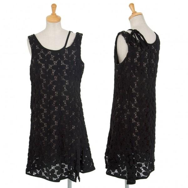 ヨウジヤマモト ノアールyohji Yamamoto Noir フラワーレースニットノースリーブワンピース 黒1 レディース K プレイフル Yahoo ショッピング店 通販 Yahoo ショッピング