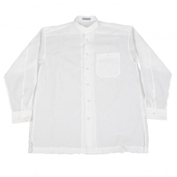 イッセイミヤケ メンissey Miyake Men シワ加工バンドカラーシャツ 白s メンズ K プレイフル Yahoo ショッピング店 通販 Yahoo ショッピング