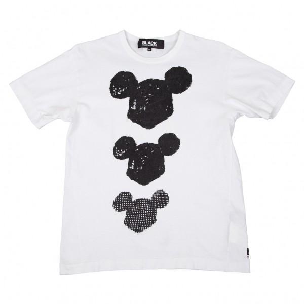 ブラックコムデギャルソンblack Comme Des Garcons ミッキーシルエットプリントtシャツ 白黒m レディース K プレイフル Yahoo ショッピング店 通販 Yahoo ショッピング