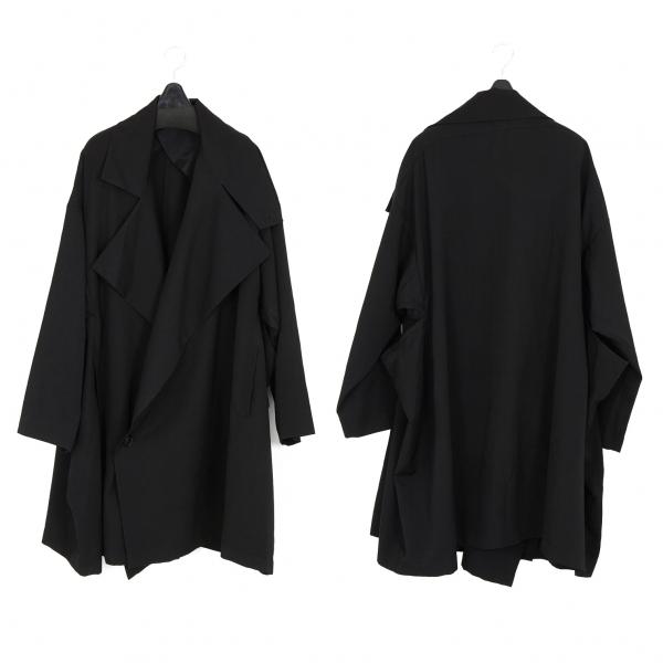 ヨウジヤマモト プールオムyohji Yamamoto Pour Homme ウールギャバビッグシルエットドレープコート 黒2 メンズ K 031 プレイフル Yahoo ショッピング店 通販 Yahoo ショッピング