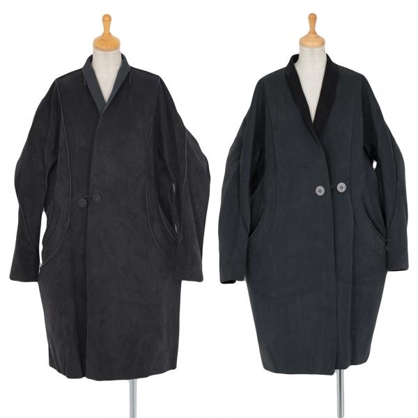 ISSEY MIYAKE イッセイミヤケISSEY 人工皮革スウェード調カーブ ISSEY MIYAKE イッセイミヤケISSEY 人工皮革スウェード調カーブ