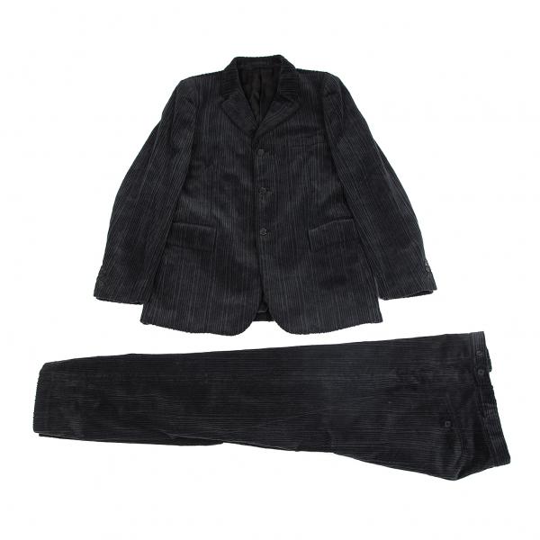 コムデギャルソン オムプリュスcomme Des Garcons Homme Plus 太畝コーデュロイエンボスセットアップスーツ 黒l M メンズ K 230 プレイフル Yahoo ショッピング店 通販 Yahoo ショッピング