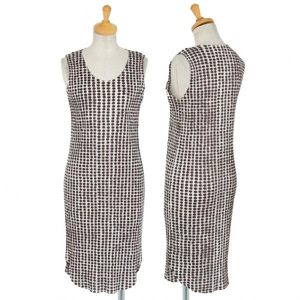 プリーツプリーズpleats Please ドットプリントノースリーブワンピース カーキオフ3 レディース K プレイフル Yahoo ショッピング店 通販 Yahoo ショッピング