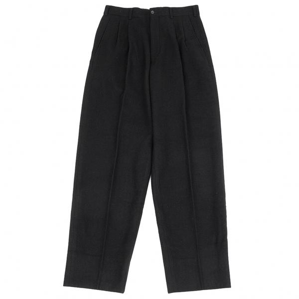 コムデギャルソンオムプリュスcomme Des Garcons Homme Plus 2タックフラノウールパンツ 黒m メンズ K プレイフル Yahoo ショッピング店 通販 Yahoo ショッピング