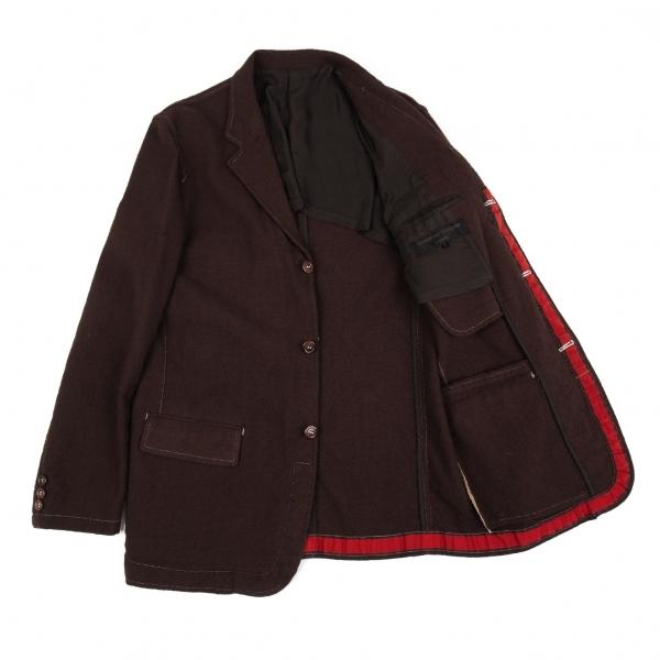 コムデギャルソン オムcomme Des Garcons Homme ウール製品染め裏テーピングジャケット 赤茶s メンズ K プレイフル Yahoo ショッピング店 通販 Yahoo ショッピング