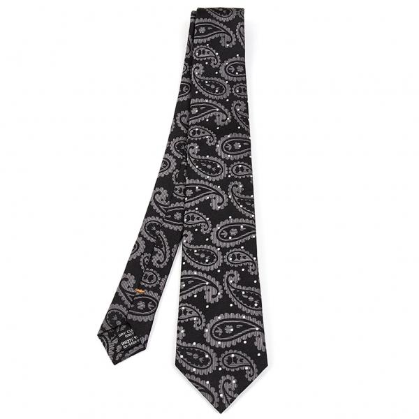 ヨウジヤマモト プールオムyohji Yamamoto Pour Homme ペイズリーシルクナローネクタイ 黒チャコール メンズ K プレイフル Yahoo ショッピング店 通販 Yahoo ショッピング