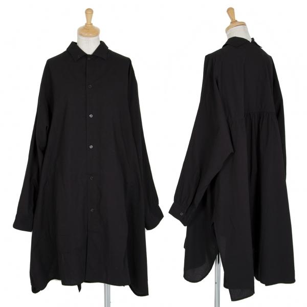 ワイズy S バックギャザー切替ドルマンシャツワンピース 黒2 レディース K プレイフル Yahoo ショッピング店 通販 Yahoo ショッピング