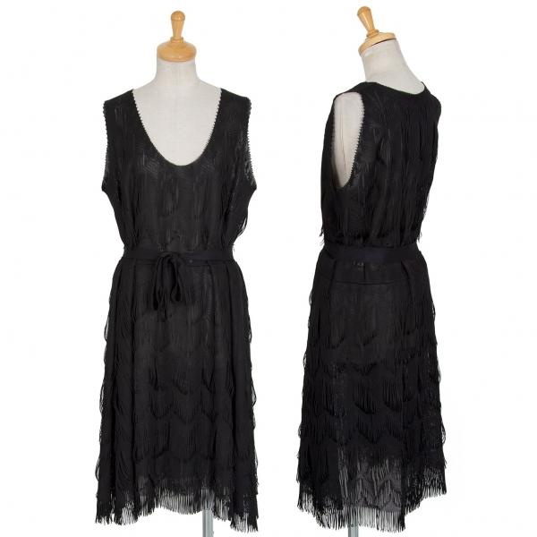 イッセイミヤケ エーポックissey Miyake A Poc フリンジカットメッシュノースリーブワンピース 黒2 レディース K プレイフル Yahoo ショッピング店 通販 Yahoo ショッピング